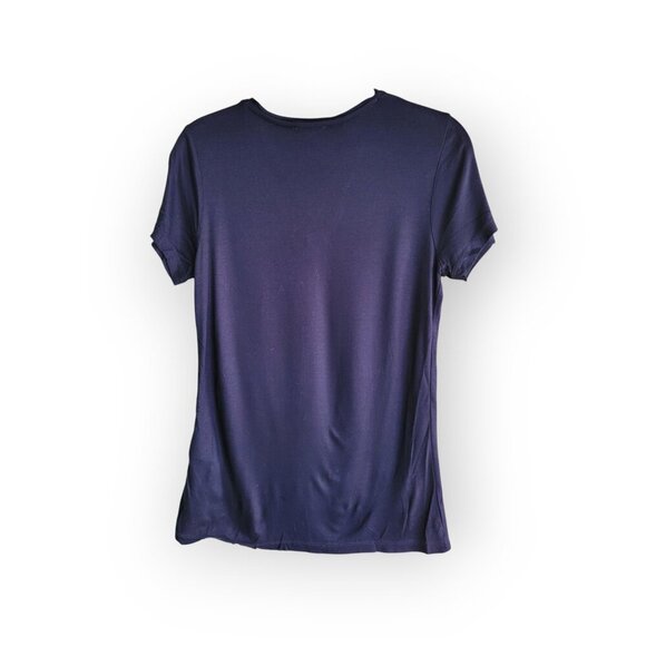 Reiss Black Viscose V-Neck T-Shirt XS EUC - Picture 2 of 10